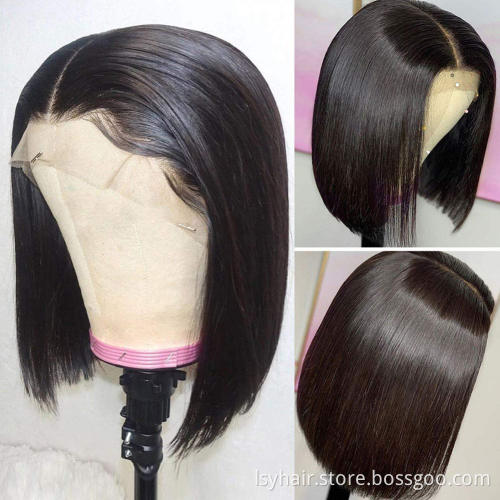 Super Deal Fast Selling Brazilian Human Hiar Bob Lace Front Wigs, 8 10 12 inch Short Bob Lace Front Wig